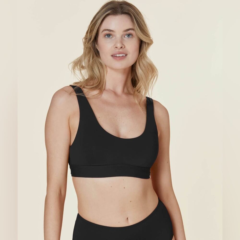 NWT - Andie Classic Black Ventura Bikini Top